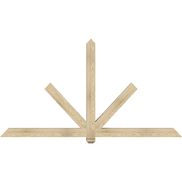 Ekena Millwork Kennewick Rough Sawn Timber Gable Bracket, Douglas Fir, 84"W x 45"H x 4"D x 4"F, 13/12 Pitch GBW084X45X0404KEN00RDF - main